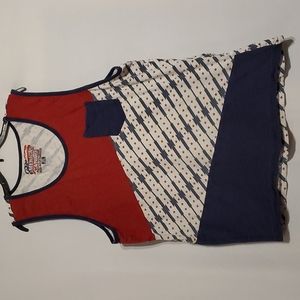 American Garage Mens tank top Red, White, Blue XL